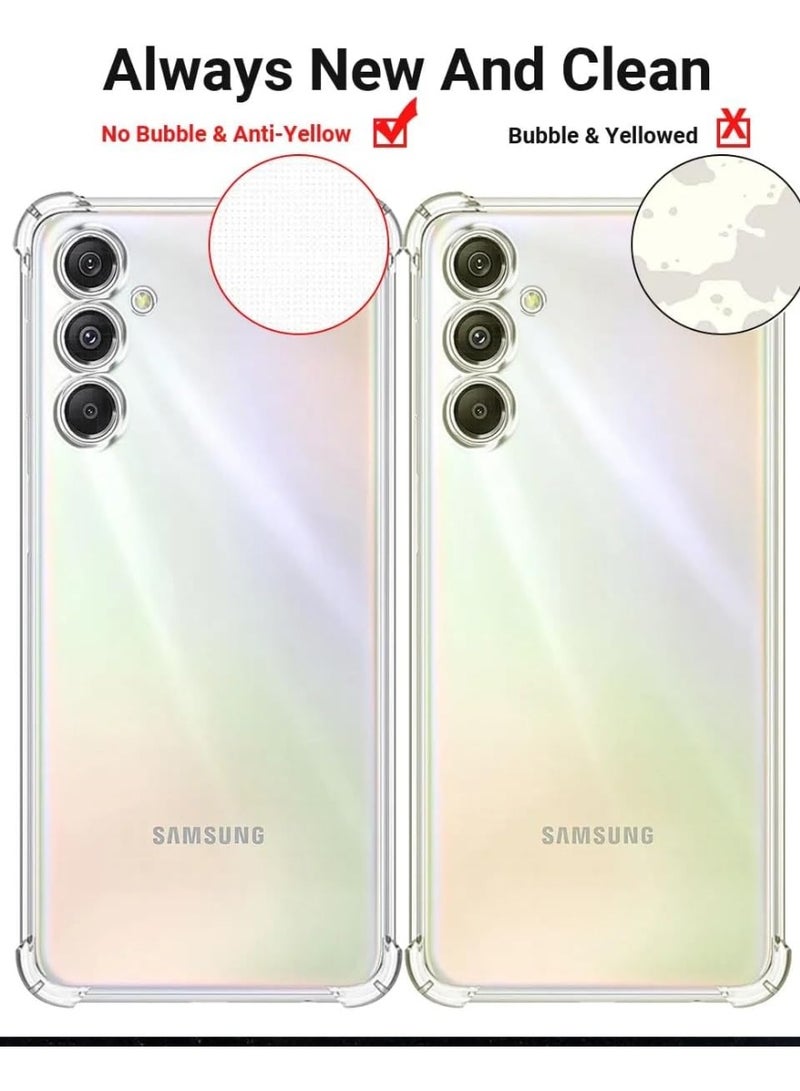 Case for Samsung Galaxy M34 5G Shockproof Anti-Scratch Transparent Cover for Shock Absorption with Soft TPU Bumper, Thin Soft Silicone TPU Case Clear - Image 4
