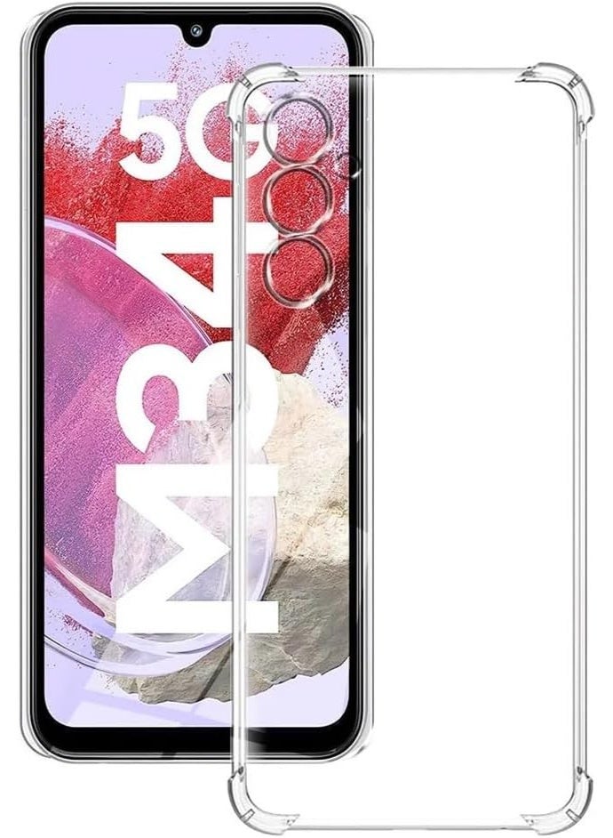Case for Samsung Galaxy M34 5G Shockproof Anti-Scratch Transparent Cover for Shock Absorption with Soft TPU Bumper, Thin Soft Silicone TPU Case Clear - Image 3