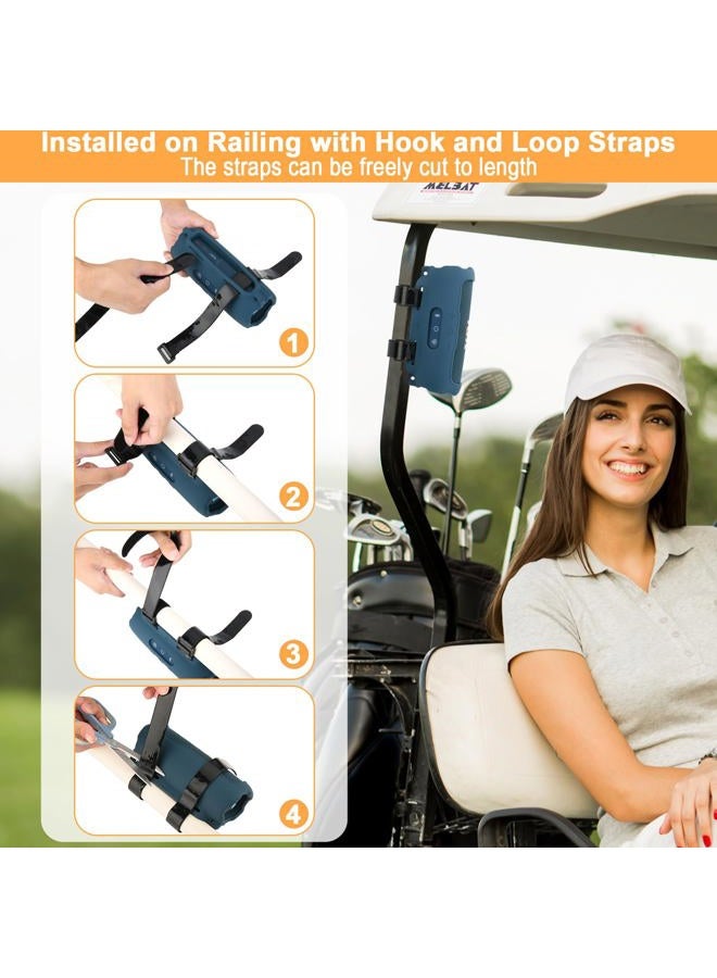 TXesign Silicone Case Cover Compatible with JBL Flip 7 Portable Speaker, Protective Skin Case Travel Silicone Sleeve Cover with Shoulder Strap and Bike Strap for Bike Golf Cart Railing (Dark Blue) - Image 5