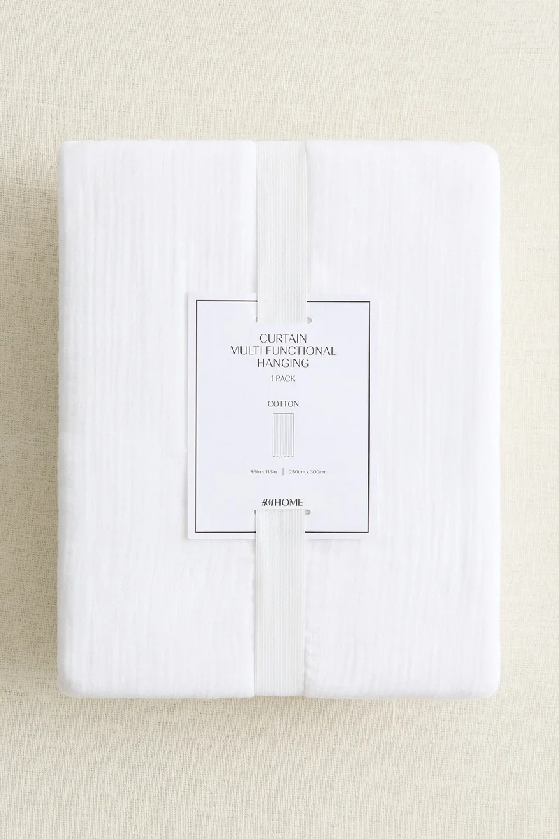 H&M 1-pack long and wide muslin curtain length
