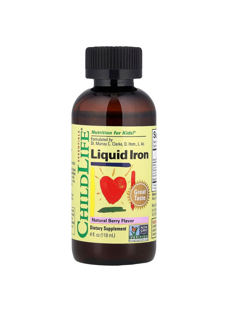 Liquid Iron, Natural Berry, 4 fl oz (118 ml)