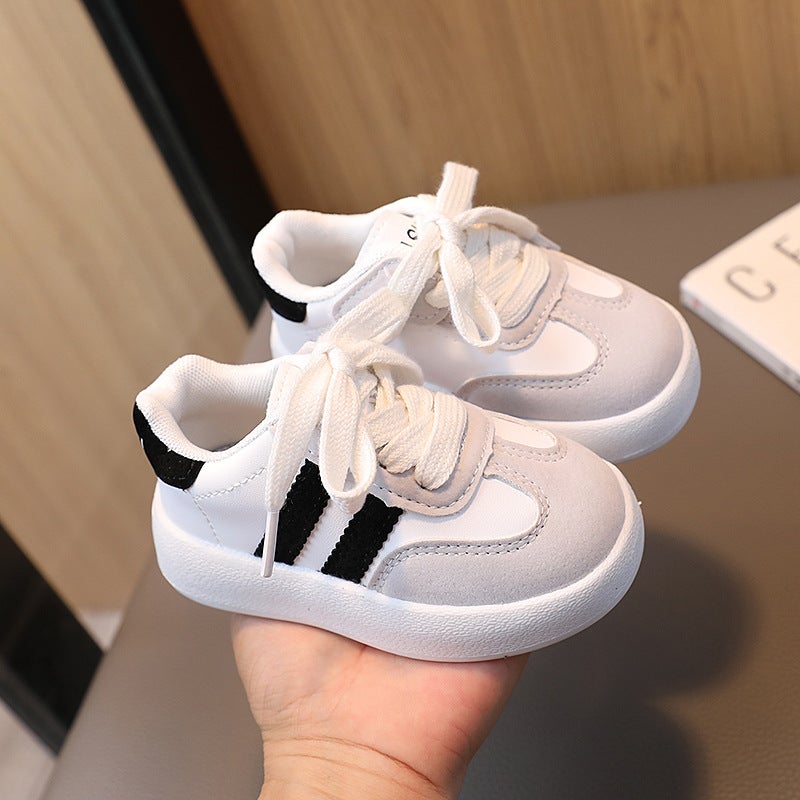 Kids Fashion Sneakers 2024 Autumn Soft Sole Casual Shoes Black