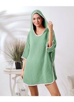 Destiny Hometex 4 Layer Muslin Hooded Adult Women's Poncho  - Image 3
