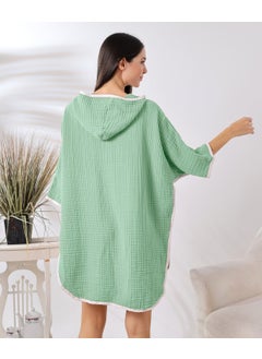 Destiny Hometex 4 Layer Muslin Hooded Adult Women's Poncho  - Image 2