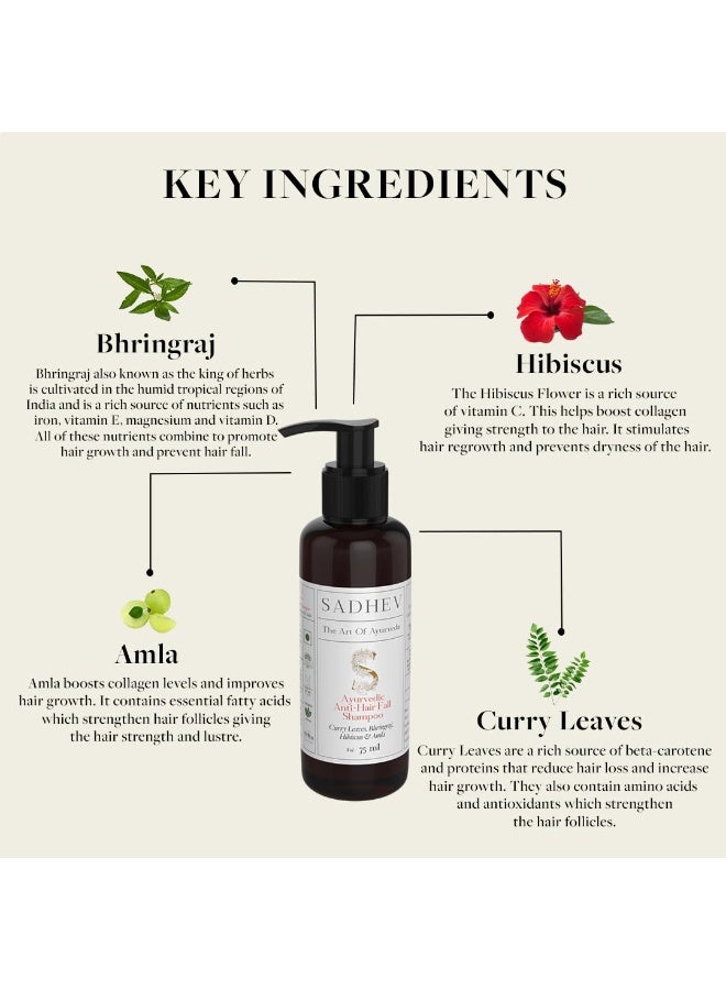 Sadhev Ayurvedic Anti-Hairfall Shampoo 75 ml - Image 2