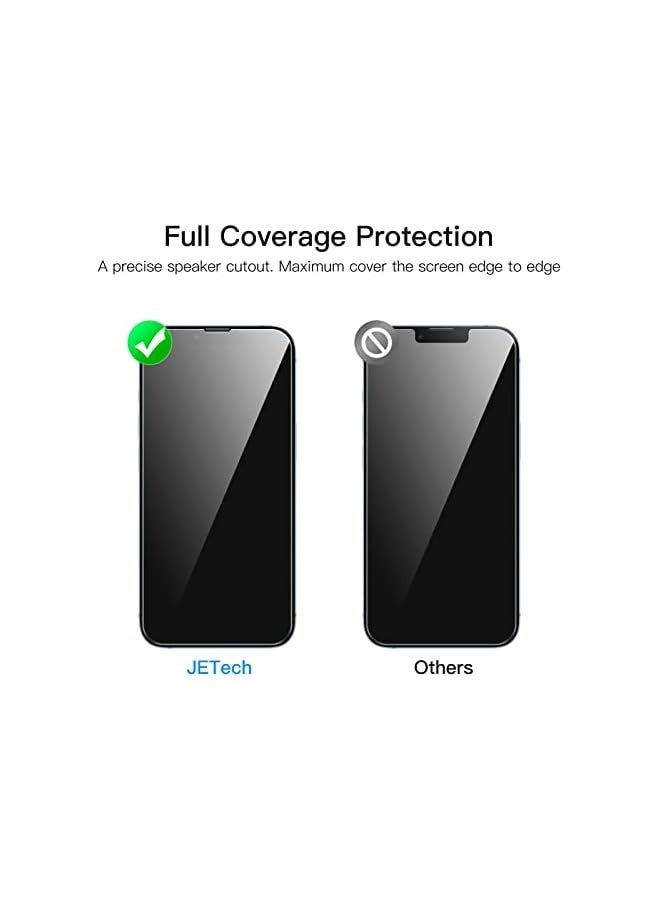 Jetech Full Coverage Screen Protector for iPhone 14 Plus 6.7-Inch, 9H Tempered Glass Film Case-Friendly, HD Clear, 3-Pack - Image 2