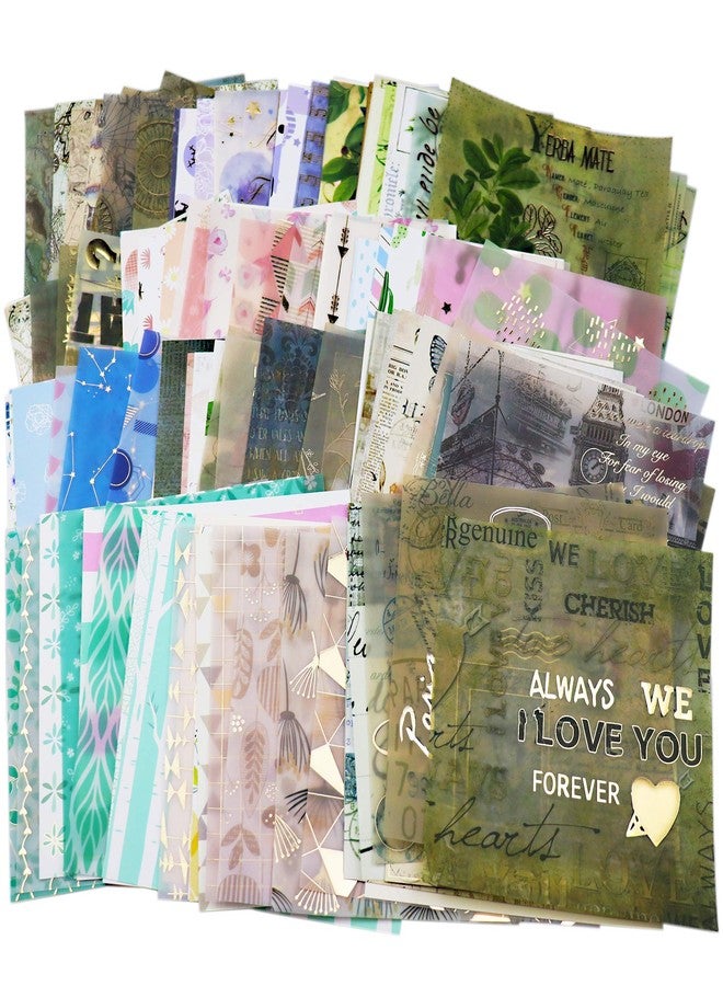 CATaireen Junk Journal Card Making Supplies Kit Scrapbooking Embellishments Collage Decoupage Art Craft for Adults Large DIY TN Travel Notebook Vintage Gold Washi Paper Ephemera Pack 120pcs - Image 1