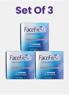 Face Fresh Set of 3 Face Cleanser Cream - Treats Acne, Freckles, Skin Texture, Scars - Best Results with All Skin Types 23g  - Image 1