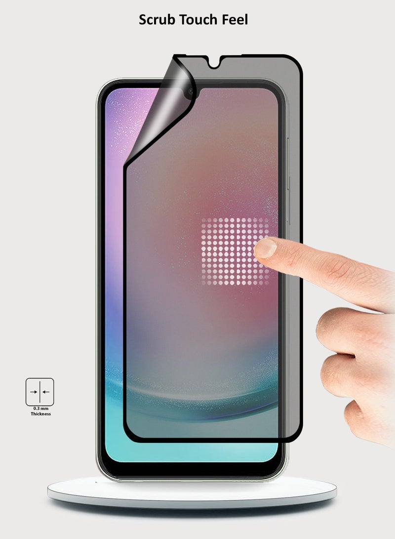 دبليو تيك نانو سيراميك للخصوصية غراء كامل غطاء كامل واقي شاشة مرن غير لامع لهاتف سامسونج جالاكسي A24 ​​4G 2023 شفاف/أسود - Image 3