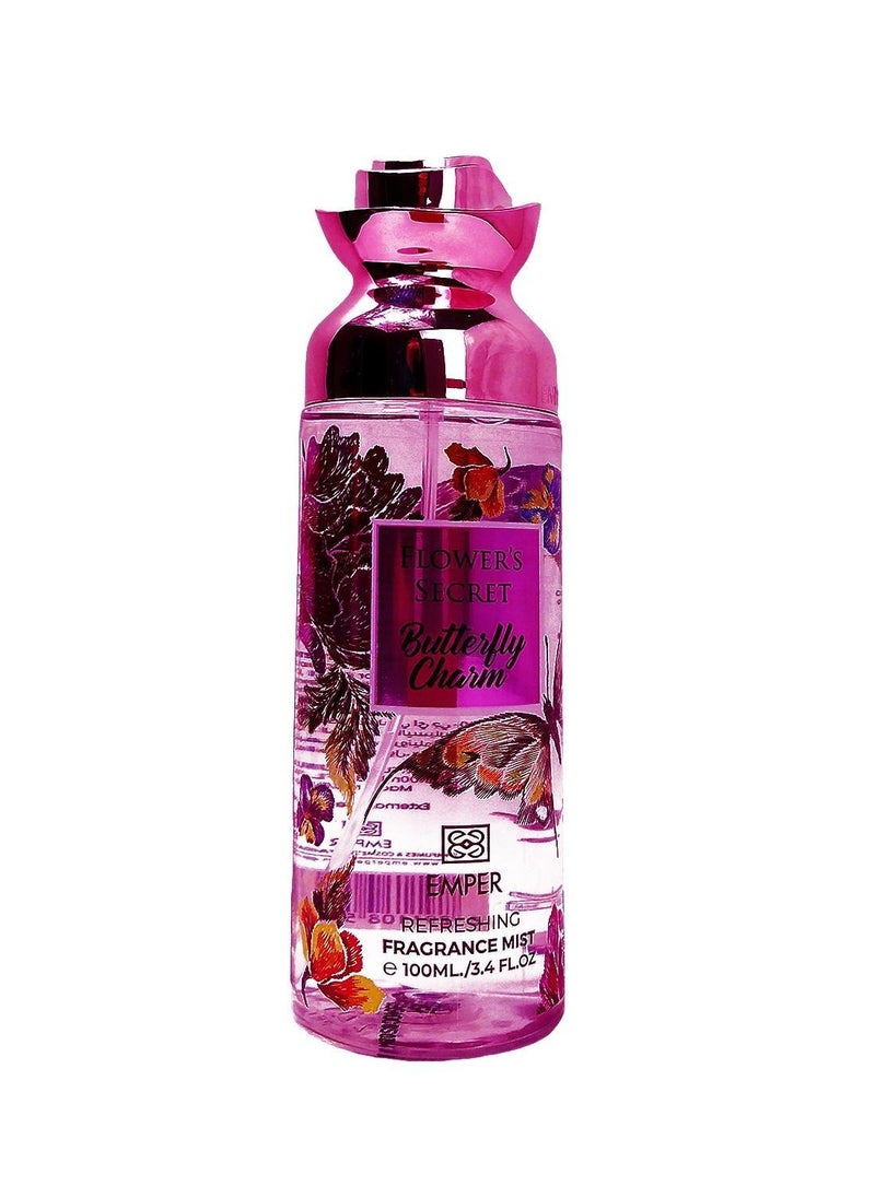 Emper Flower's Secret Butterfly Charm - Body Mist - For Women - 100ml  - Image 1