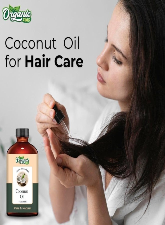 Organic Zing Coconut (Cocos Nucifera) Oil | Pure & Natural Carrier Oil for Skincare, Hair care and Massage - 118ml/3.99fl oz - Image 5