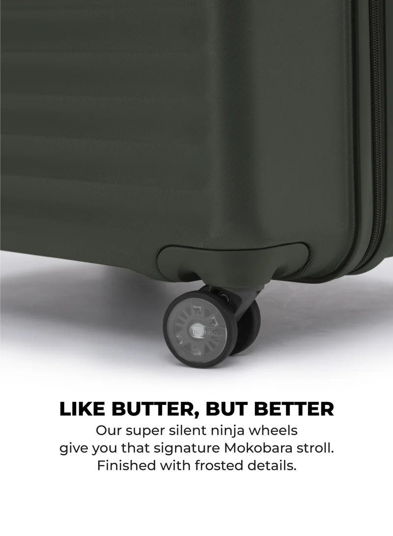 Mokobara The Aisle Trunk Set Of 3 - Durable Polycarbonate Material | Olive Green, Homegrown