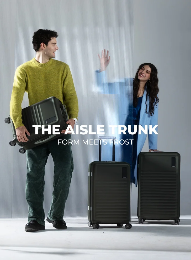 Mokobara The Aisle Trunk Set Of 3 - Durable Polycarbonate Material | Olive Green, Homegrown