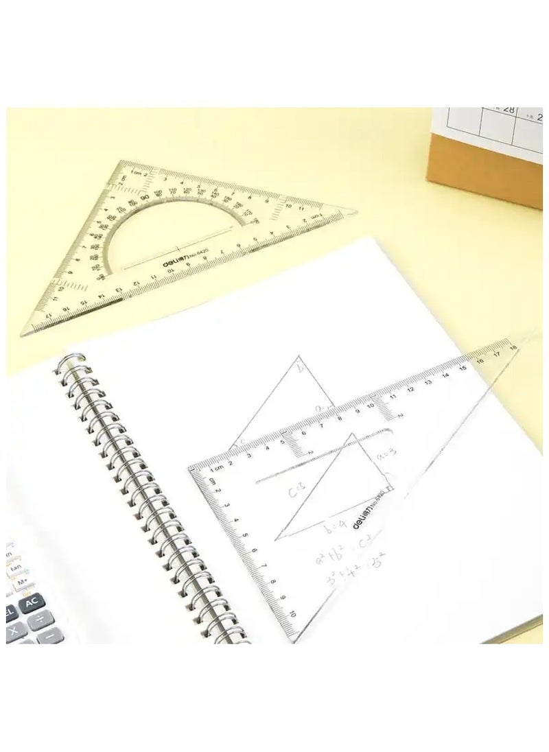 Deli Triangle Set ,18cm in size, in a practical set of two -Deli-6420 Set Square  - Image 2