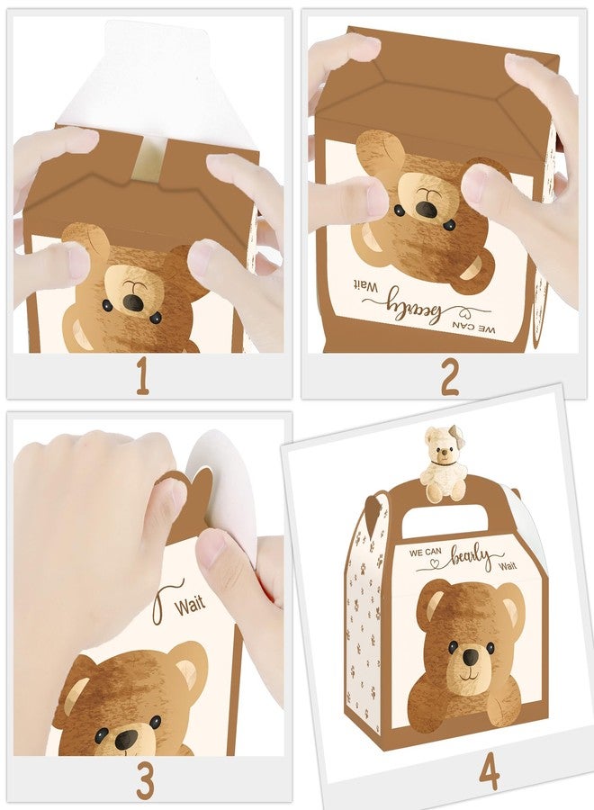 umoni Bear Theme Treat Boxes, Welcome Baby Goodie Gift Boxes, 12 Pack Bearly Favors Boxes for Baby Shower Birthday Party Gender Reveal Party Supplies - Image 3
