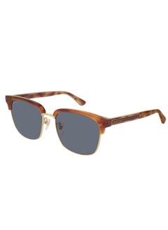 GUCCI Women's Clubmaster Style Sunglasses Havana With Blue Lenses  - Image 2