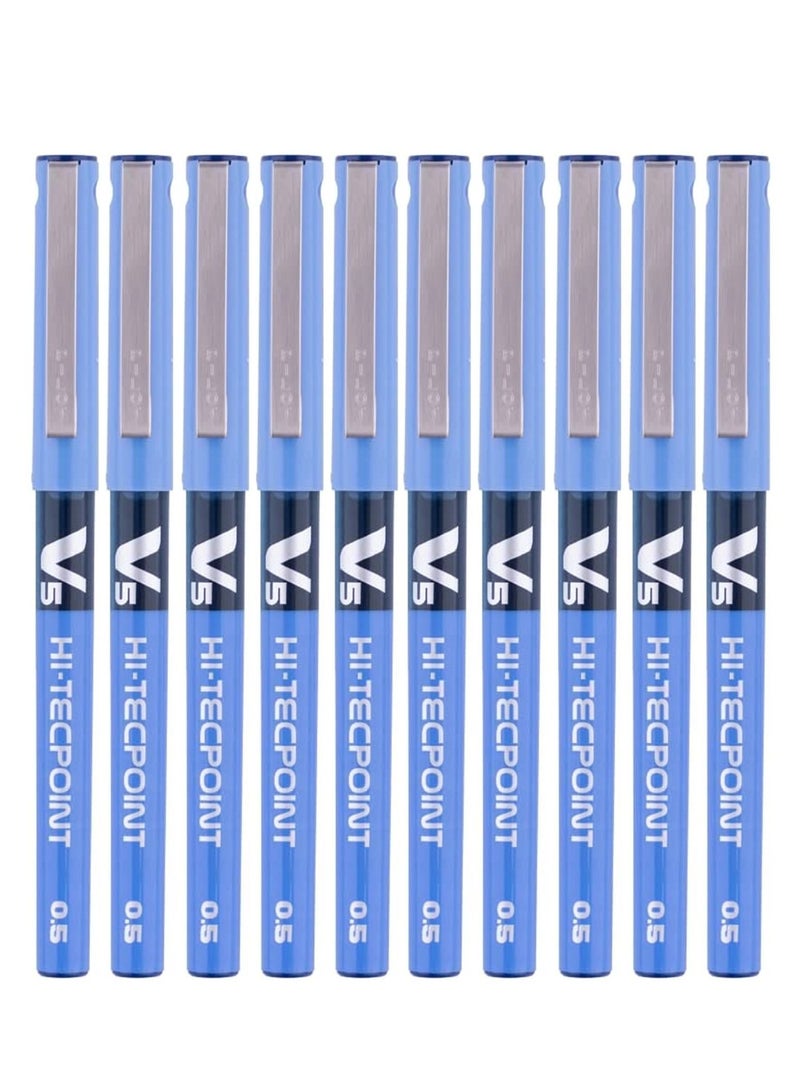 PILOT قلم حبر جاف متعدد الألوان 10 قطع Hi-tecpoint V5 - Image 1