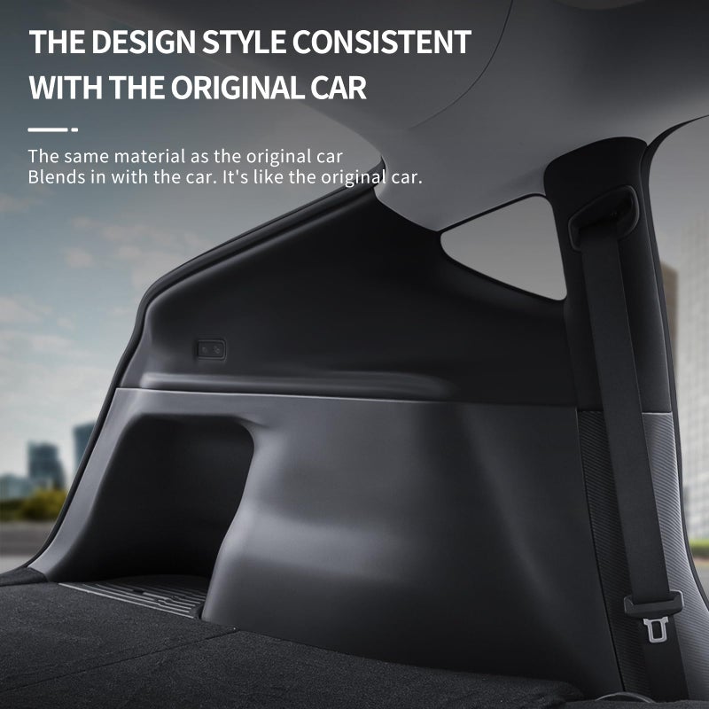 SHINELINERS Rear Trunk Side Protectors for Tesla Model Y Juniper 2025-2026, 2PCS TPE Side Panel Guards, Cargo Area Protective Covers - Image 3