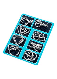 NIBEMINENT 8-Piece Brain Teaser Puzzle Ring Set  - Image 2