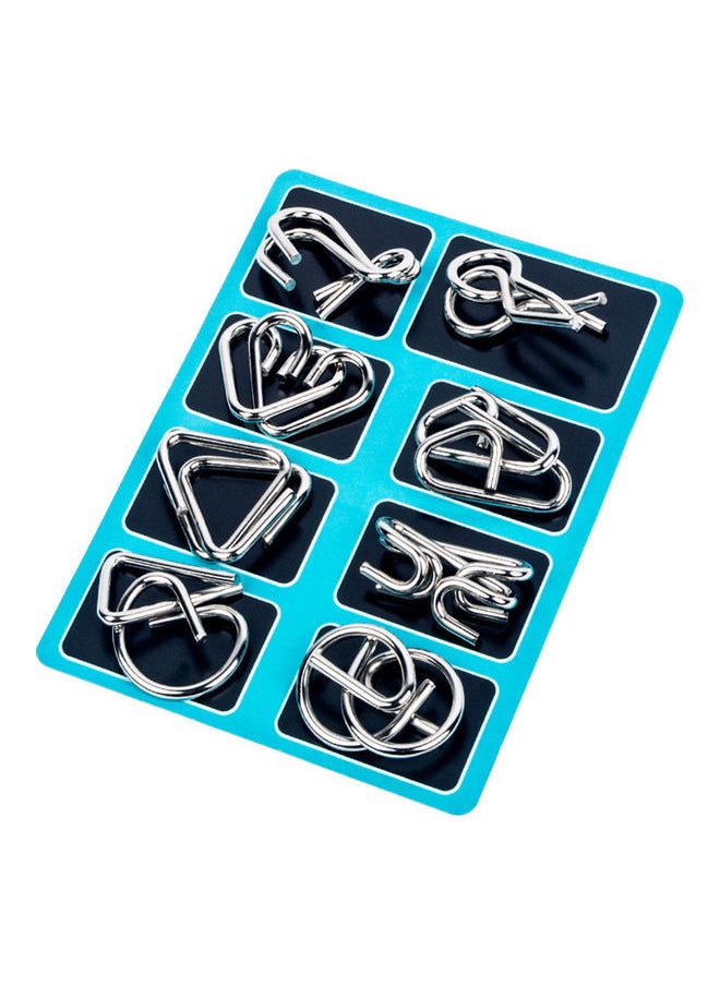 NIBEMINENT - 8-Piece Brain Teaser Puzzle Ring Set - Image 1