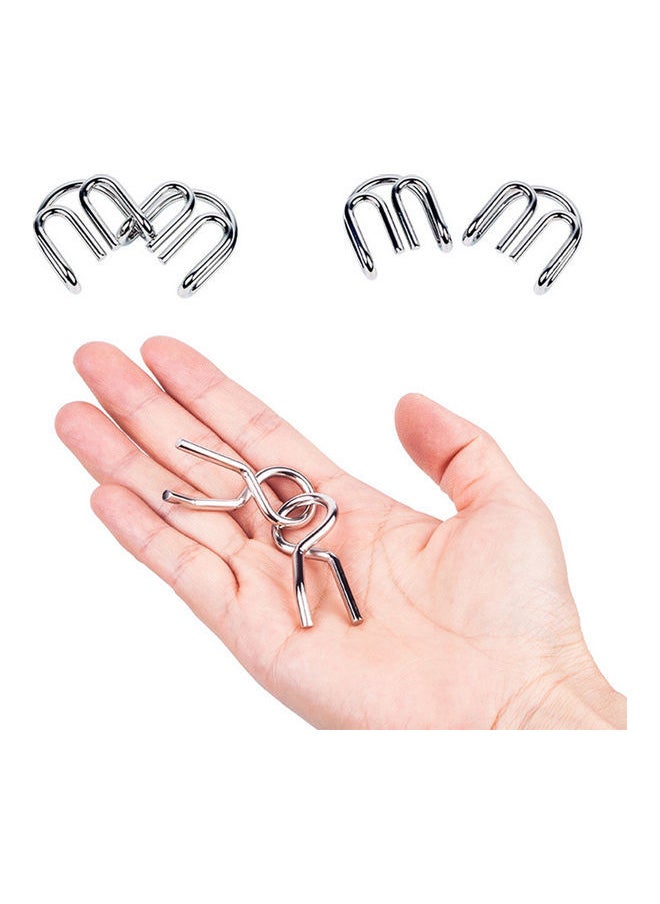 NIBEMINENT - 8-Piece Brain Teaser Puzzle Ring Set - Image 1
