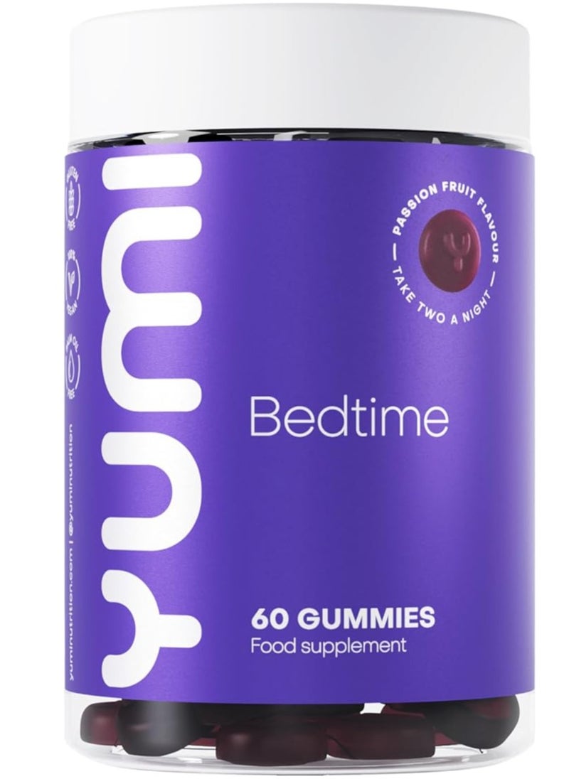 Yumi Nutrition - Yumi Nutrition 5Htp Bedtime Gummies X 60, 100Mg, Griffonia Extract, Maintain Wellbeing, Vegan, Gluten-Free, Chewable Sleep Supplement, Passion Fruit Flavour - Image 1