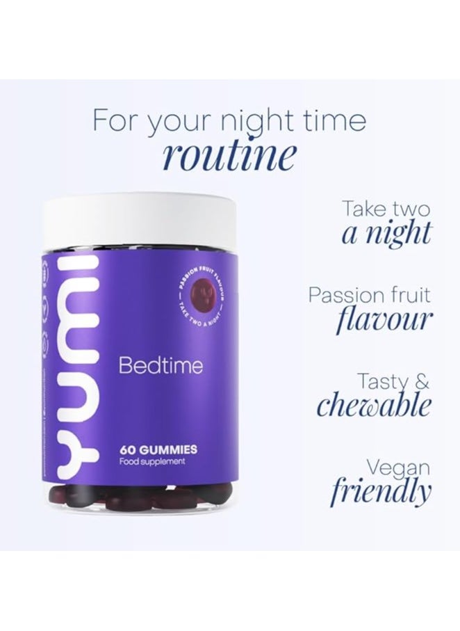 Yumi Nutrition - Yumi Nutrition 5Htp Bedtime Gummies X 60, 100Mg, Griffonia Extract, Maintain Wellbeing, Vegan, Gluten-Free, Chewable Sleep Supplement, Passion Fruit Flavour - Image 1