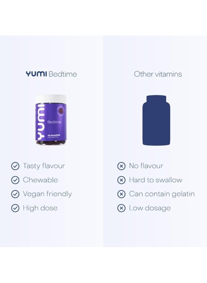 Yumi Nutrition - Yumi Nutrition 5Htp Bedtime Gummies X 60, 100Mg, Griffonia Extract, Maintain Wellbeing, Vegan, Gluten-Free, Chewable Sleep Supplement, Passion Fruit Flavour - Image 1