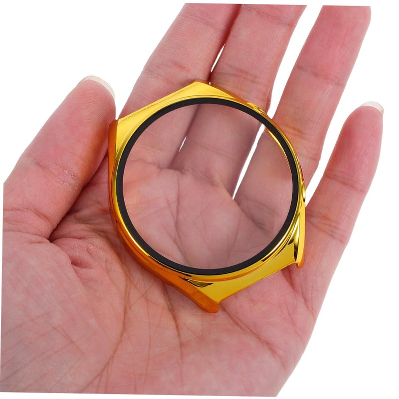 Mipcase Compatible Watch Protective Cover Tempered Glass Integration Full Protection Scratch Resistant Stylish Design Daily Wear Seamless Operation Golden - Image 5