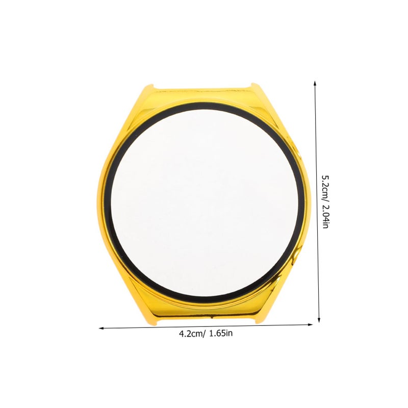 Mipcase Compatible Watch Protective Cover Tempered Glass Integration Full Protection Scratch Resistant Stylish Design Daily Wear Seamless Operation Golden - Image 3