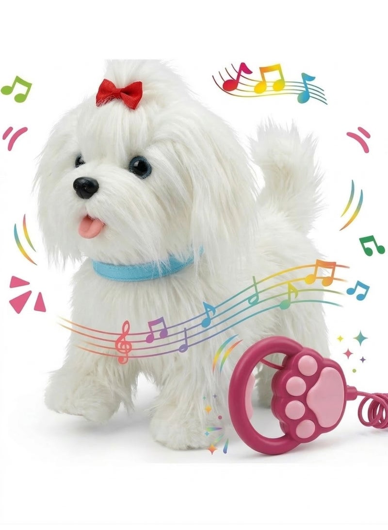 REZZOSS Interactive Walking & Singing Puppy Toy for Kids – Electronic Remote Control Leash Plush Pet Dog with Music, Sounds & Tail Wagging | Robotic Dog | Best Pretend Play Birthday & Eid Gift for Boys & Girls - Image 1