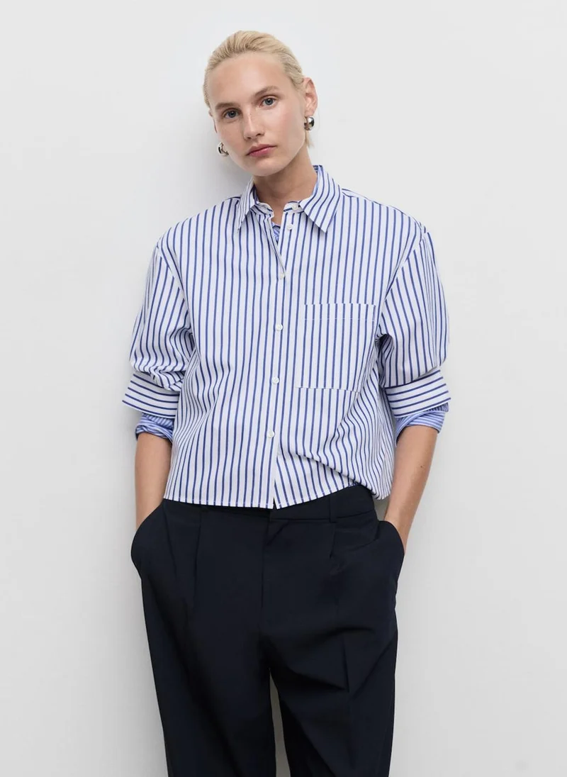 MANGO Low-rise wide-leg trousers