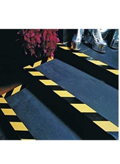 Y&D Warning Tape KASTWAVE Self Adhesive Black & Yellow Hazard Safety Stripe Caution Barrier Sticky Tapes for Best Readability Maximum Visibility Designed Danger/ Hazardous Areas (33M)  - Image 2