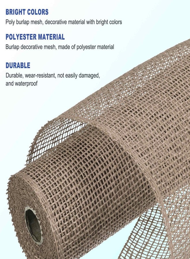 ميكسينيتي مجموعة ميكانيكسي من 3 قطع من شبكة الخيش البوليستر مقاس 10 بوصات لأكاليل الزهور، وشريط قماش شبكي مزخرف بطول 6.4 ياردة لتزيين أكاليل الخريف وعيد الفصح وعيد الميلاد، من الكتان - Image 3