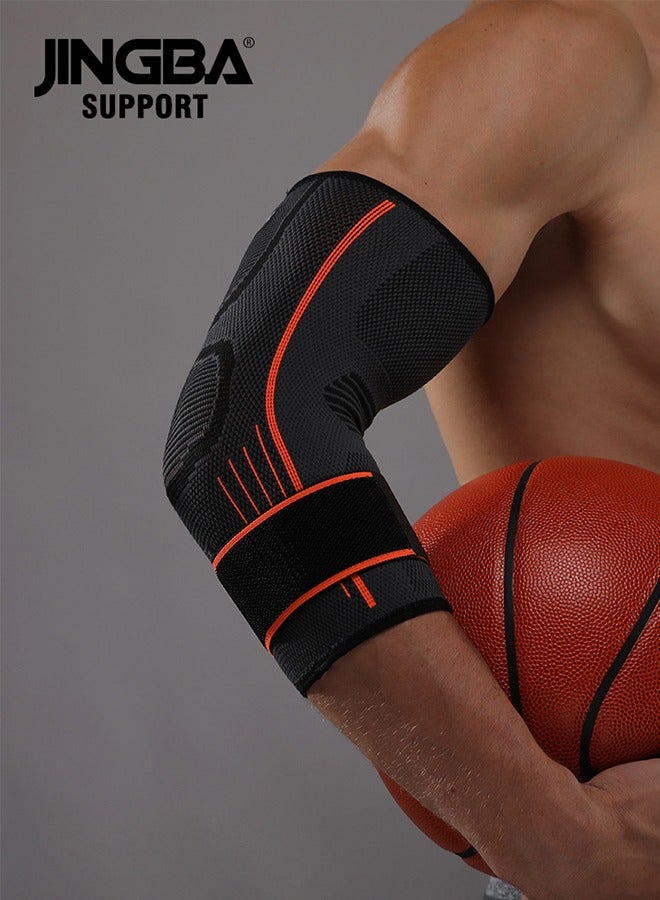 جينجبا سابورت أكمام دعم الكوع الرياضية من JINGBA للبالغين - وسادات ضغط الكوع للتنس والجولف ورفع الأثقال وتسكين آلام المفاصل - Image 5