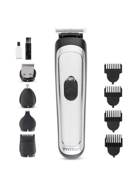 Ivitar 14 Piece Hair & Beard Trimmer Cordless With Led Display Lithium Ion Battery And Bonus Charging Tray Includes Foil Shaver Nose Trimmer Ublade Micro Trimmer And Tblade