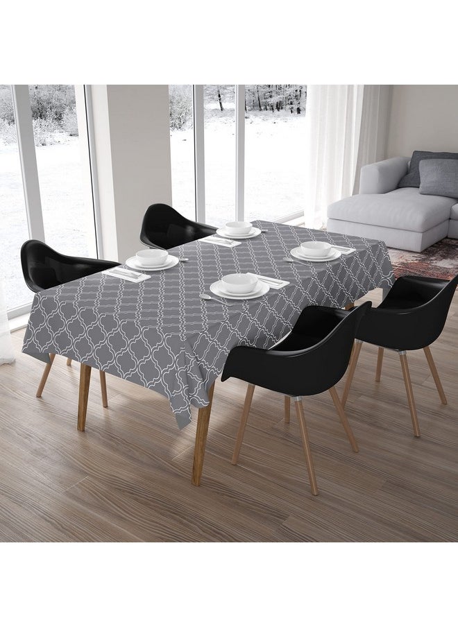 Encasa Homes Printed Cotton Table Cloth 6 ft Rectangular for 4 to 6 Seater Dining Table of size 142x180 cm, Machine Washable, Durable for Home, Restaurant, Banquet - Grey Tiles - pzsku/Z3ACBF8747D3D3F1905FCZ/45/_/1737721320/884fcb42-dea4-4e31-92fa-c71f7df9d0bf