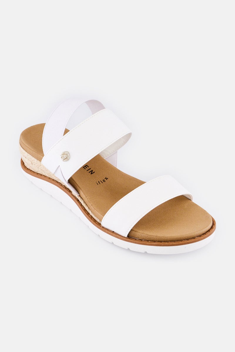 ANNE KLEIN Women Medium Akleto Slingback Sandals, White - Image 1