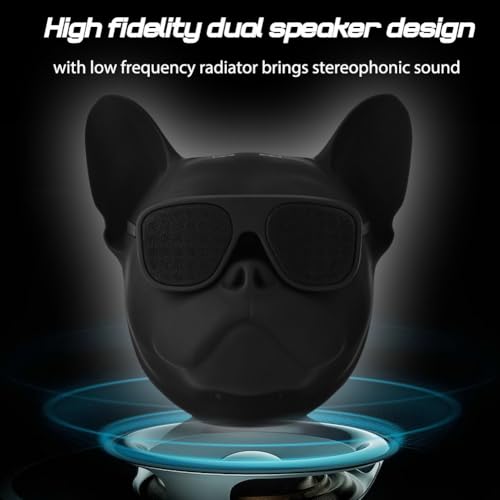 PUSOKEI Wireless French Bulldog Mini Outdoor Portable Speaker with Stereo Super Bass, Personalized Cool Speaker for Home Party, Cafe, Bar - Image 5