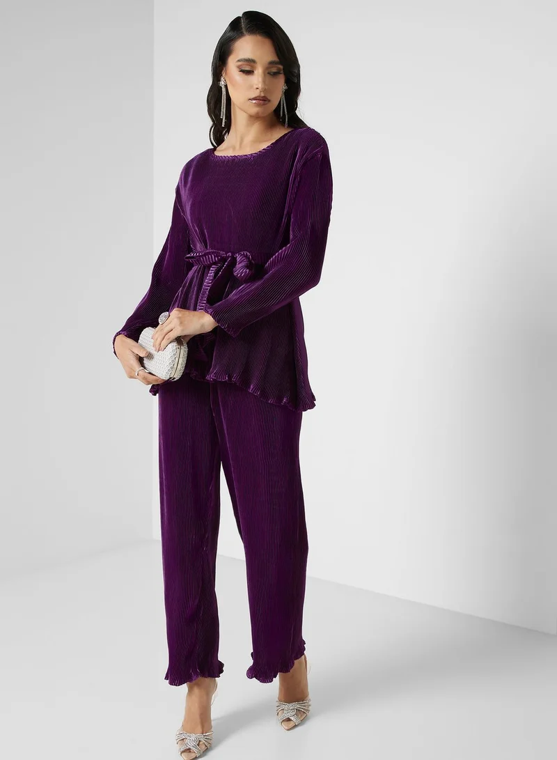 Khizana Pleated Tunic & Pant Set