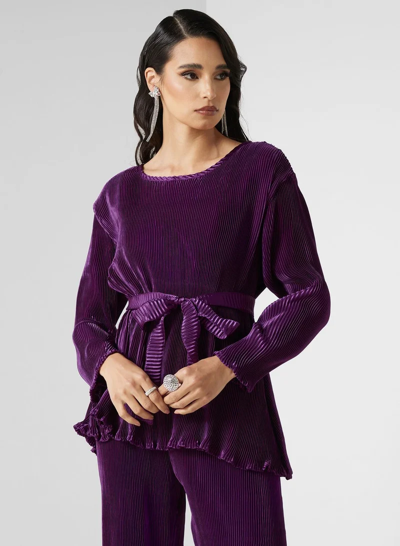 Khizana Pleated Tunic & Pant Set