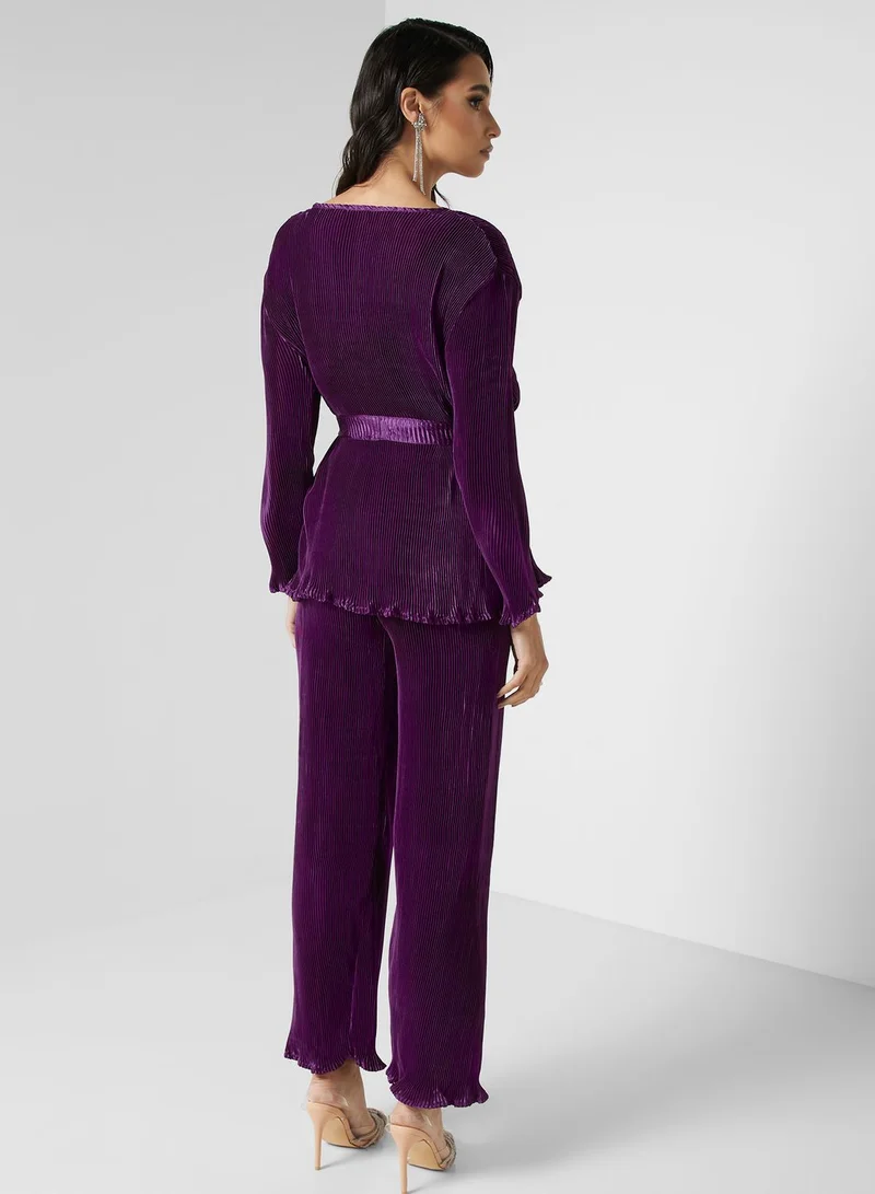 Khizana Pleated Tunic & Pant Set