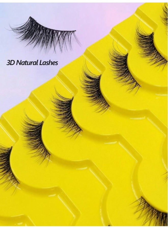 Shein 10 Pairs Half Eye Lashes Fluffy, Lightweight and Soft - Natural Look Faux Mink Lashes for Daily Makeup - Image 2