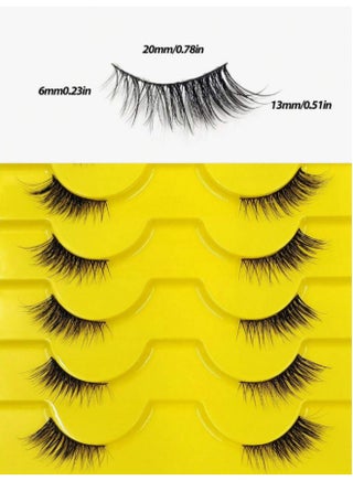 10 Pairs Half Eye Lashes Fluffy, Lightweight and Soft - Natural Look Faux Mink Lashes for Daily Makeup - view 3