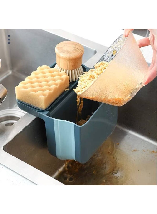 Sink organizer and also a drainer for the sink and vegetables. Easy to fold when not in use. Silicone sides. - Image 3