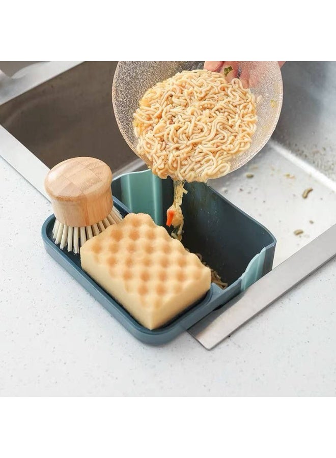 Sink organizer and also a drainer for the sink and vegetables. Easy to fold when not in use. Silicone sides. - Image 5