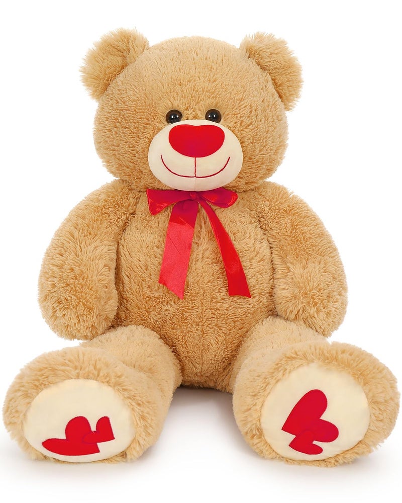 MaoGoLan Giant Teddy Bear 36 Stuffed Animal  Red Heart Footprints Big Teddy Bear Plush for Valentines GiftAnniversaryLong Distance - Image 2