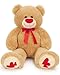 MaoGoLan Giant Teddy Bear 36 Stuffed Animal  Red Heart Footprints Big Teddy Bear Plush for Valentines GiftAnniversaryLong Distance - Image 4