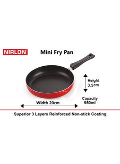 NIRLON Aluminium Non-Stick Gas Compatible Lightweight Cookware (Set 2.6 Mm, Red, Black) - pzsku/Z3ACC38F7F94372E81BA7Z/45/_/1740118745/a0a0a781-4bfa-453b-81cd-dd7e1aaa12c8