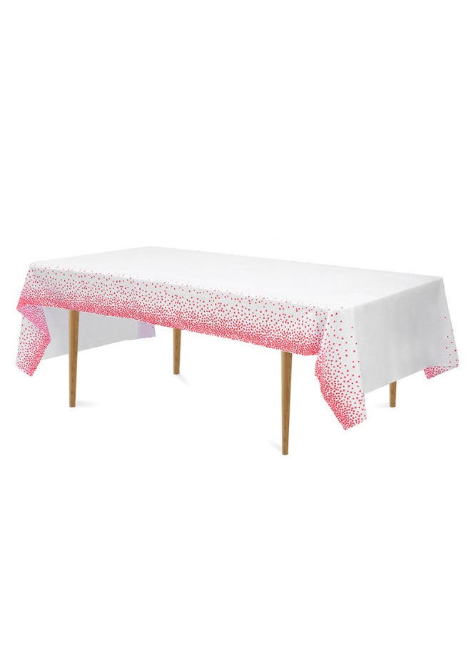Generic Disposable Polka Dot Tablecloth 137×274cm Peva Plastic Table Cover Party Supplies Foil Dot Table Cloth-Color:Printed Curry Dot-Specifications:137*274CM  - Image 3